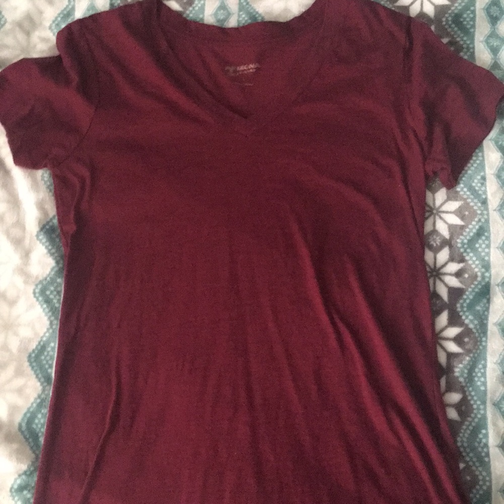Red V-Neck Tee